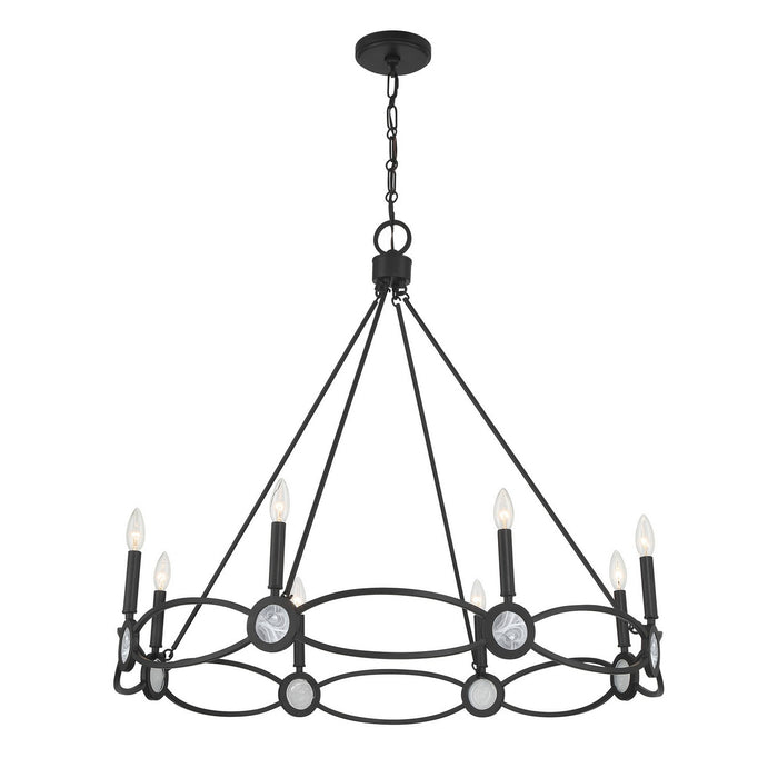 Savoy House - 1-4102-8-89 - Eight Light Chandelier - Minette - Matte Black