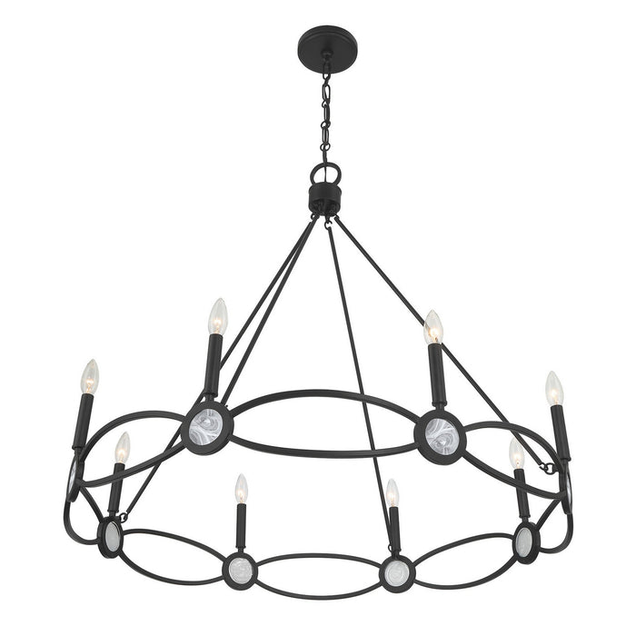 Savoy House - 1-4102-8-89 - Eight Light Chandelier - Minette - Matte Black