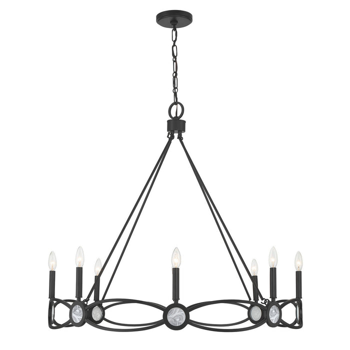 Savoy House - 1-4102-8-89 - Eight Light Chandelier - Minette - Matte Black