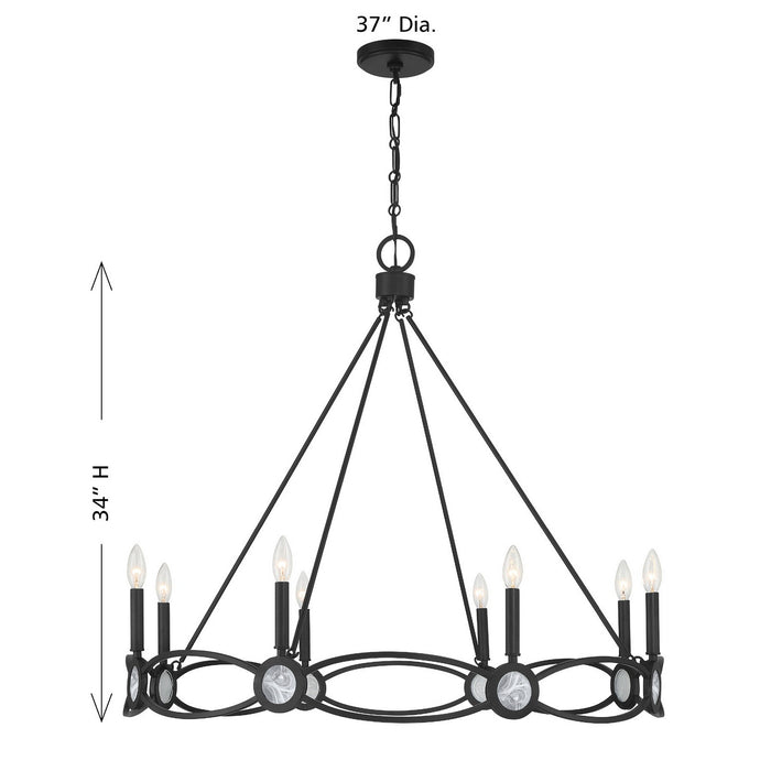Savoy House - 1-4102-8-89 - Eight Light Chandelier - Minette - Matte Black