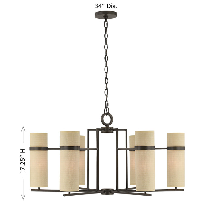 Savoy House - 1-4562-6-15 - Six Light Chandelier - Weston - Mediterranean Bronze