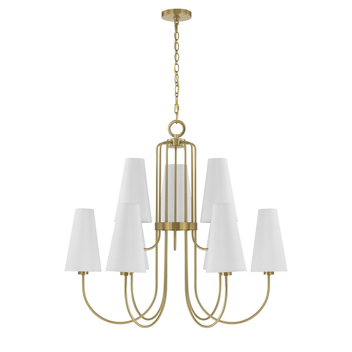 Savoy House - 1-4701-9-322 - Nine Light Chandelier - Wilkes - Warm Brass