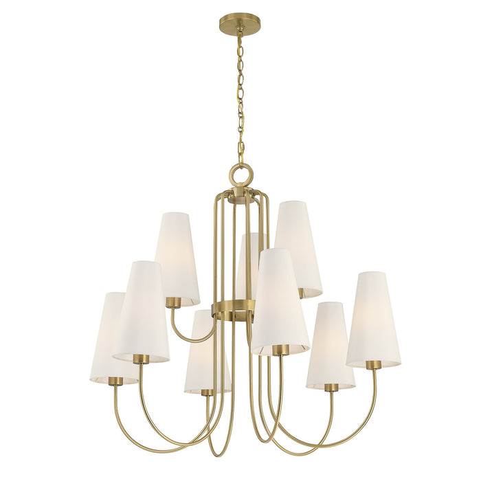 Savoy House - 1-4701-9-322 - Nine Light Chandelier - Wilkes - Warm Brass