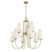 Savoy House - 1-4701-9-322 - Nine Light Chandelier - Wilkes - Warm Brass