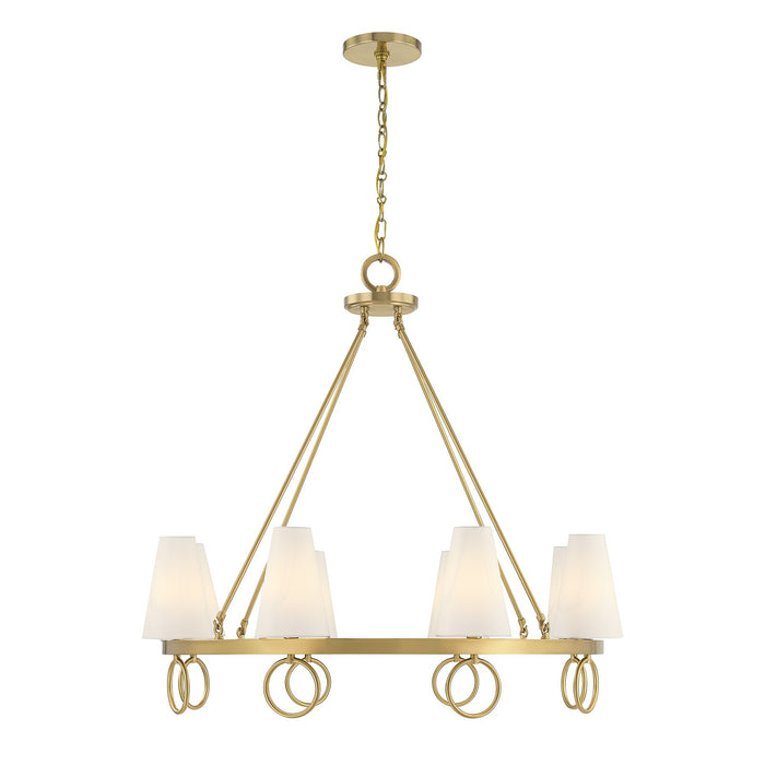 Savoy House - 1-4702-8-322 - Eight Light Chandelier - Wilkes - Warm Brass