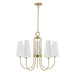 Savoy House - 1-4703-5-322 - Five Light Chandelier - Wilkes - Warm Brass
