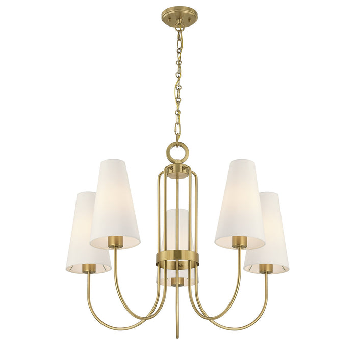 Savoy House - 1-4703-5-322 - Five Light Chandelier - Wilkes - Warm Brass