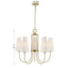 Savoy House - 1-4703-5-322 - Five Light Chandelier - Wilkes - Warm Brass