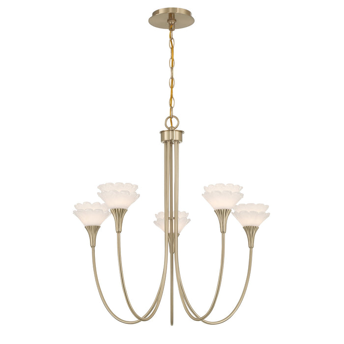 Savoy House - 1-5082-5-127 - Five Light Chandelier - Florena - Noble Brass