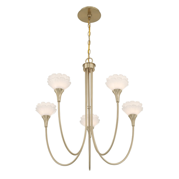 Savoy House - 1-5082-5-127 - Five Light Chandelier - Florena - Noble Brass