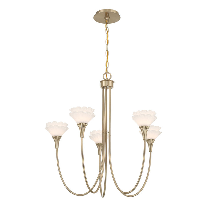 Savoy House - 1-5082-5-127 - Five Light Chandelier - Florena - Noble Brass