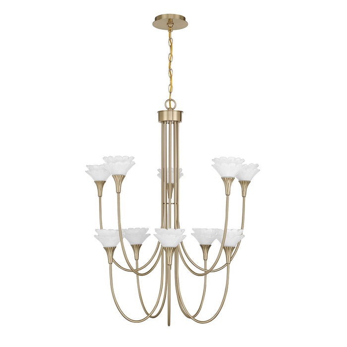 Savoy House - 1-5083-10-127 - Ten Light Chandelier - Florena - Noble Brass