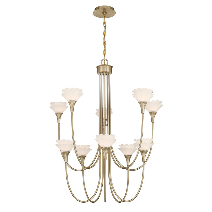 Savoy House - 1-5083-10-127 - Ten Light Chandelier - Florena - Noble Brass