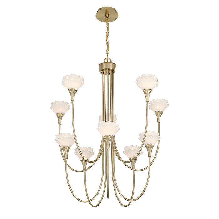Savoy House - 1-5083-10-127 - Ten Light Chandelier - Florena - Noble Brass