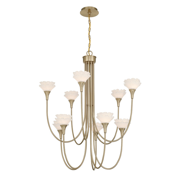 Savoy House - 1-5083-10-127 - Ten Light Chandelier - Florena - Noble Brass