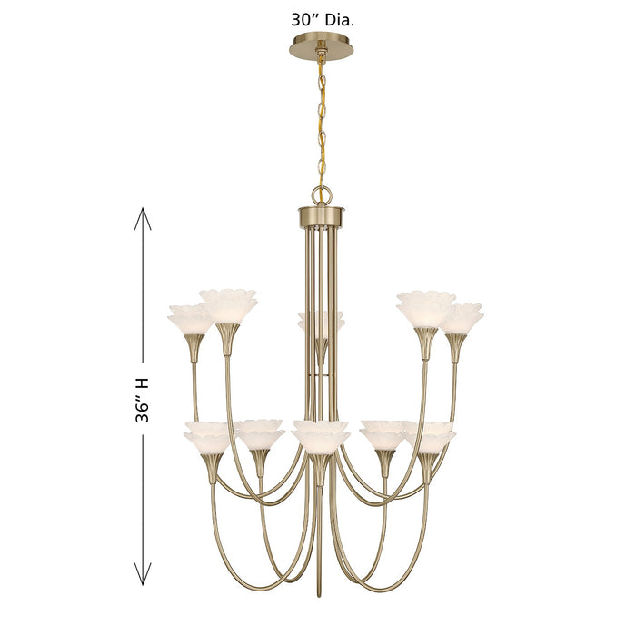Savoy House - 1-5083-10-127 - Ten Light Chandelier - Florena - Noble Brass