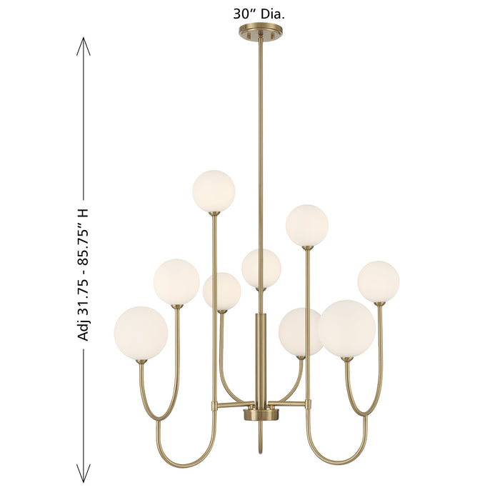 Savoy House - 1-5980-9-127 - Nine Light Chandelier - Chester - Noble Brass