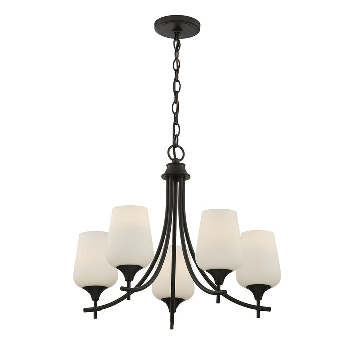 Savoy House - 1-6032-5-BK - Five Light Chandelier - Octave - Matte Black