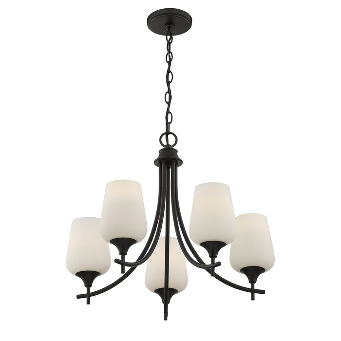 Savoy House - 1-6032-5-BK - Five Light Chandelier - Octave - Matte Black
