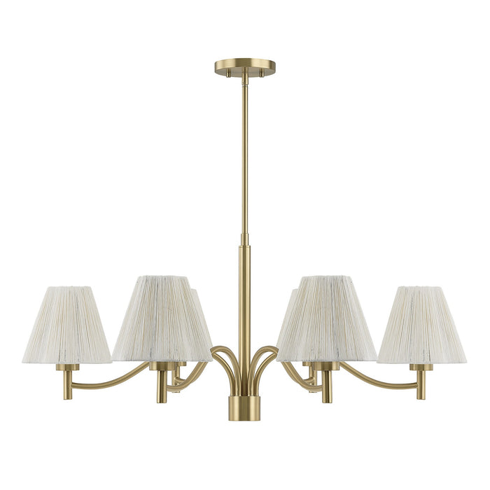 Savoy House - 1-6084-6-127 - Six Light Chandelier - Rosa - Noble Brass