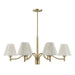 Savoy House - 1-6084-6-127 - Six Light Chandelier - Rosa - Noble Brass