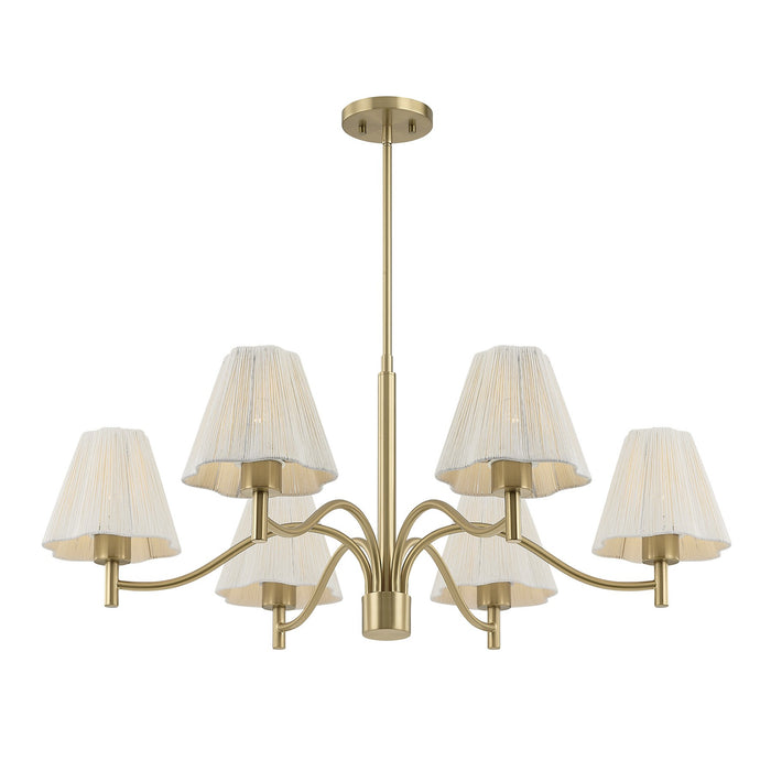 Savoy House - 1-6084-6-127 - Six Light Chandelier - Rosa - Noble Brass