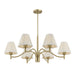 Savoy House - 1-6084-6-127 - Six Light Chandelier - Rosa - Noble Brass