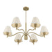 Savoy House - 1-6084-6-127 - Six Light Chandelier - Rosa - Noble Brass