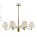 Savoy House - 1-6084-6-127 - Six Light Chandelier - Rosa - Noble Brass
