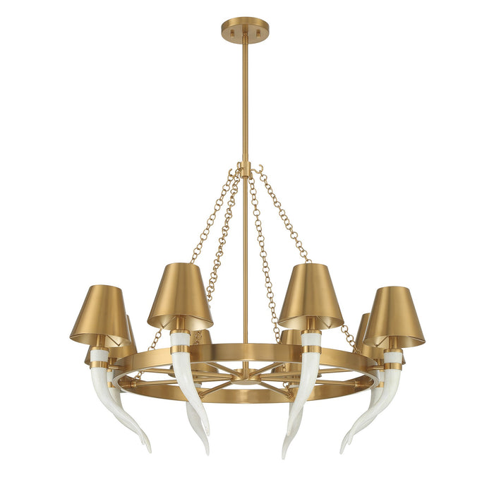 Savoy House - 1-6306-8-322 - Eight Light Chandelier - Hearne - Warm Brass