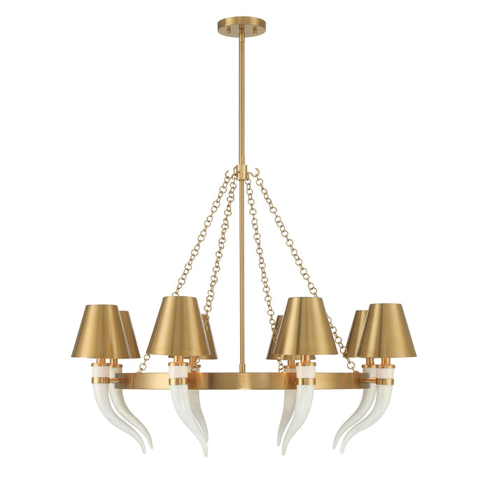 Savoy House - 1-6306-8-322 - Eight Light Chandelier - Hearne - Warm Brass