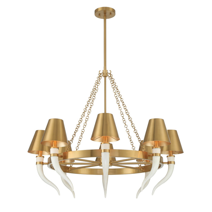 Savoy House - 1-6306-8-322 - Eight Light Chandelier - Hearne - Warm Brass