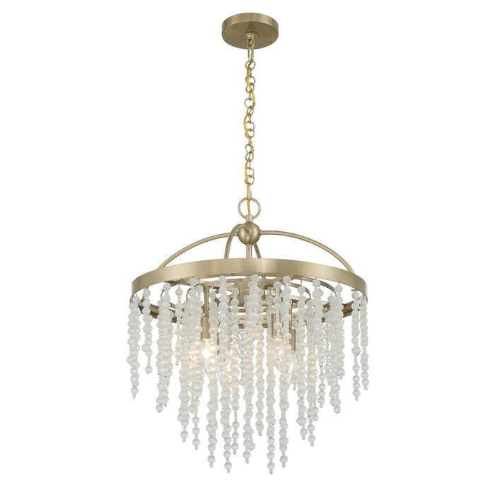 Savoy House - 1-6450-4-127 - Four Light Chandelier - Jeanette - Noble Brass
