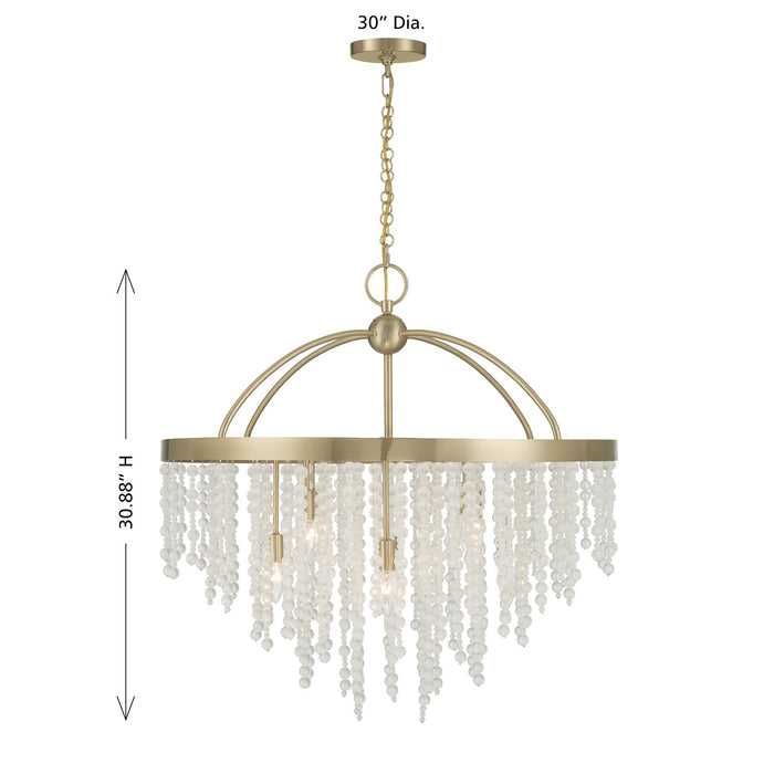 Savoy House - 1-6451-8-127 - Eight Light Chandelier - Jeanette - Noble Brass