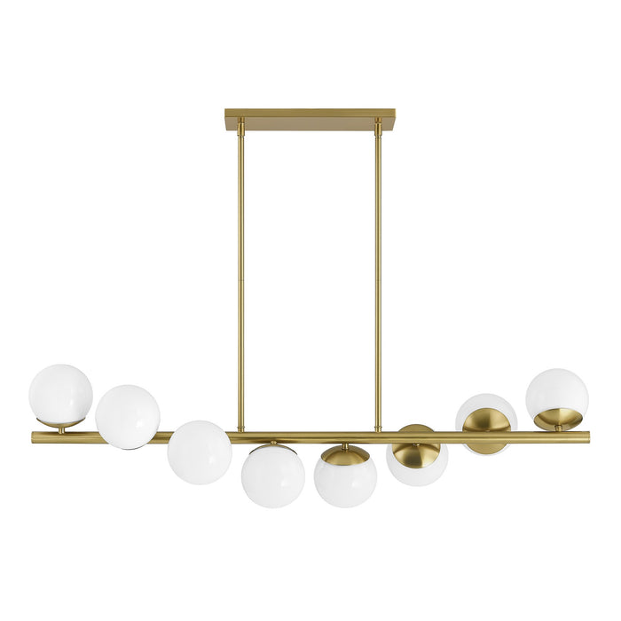 Savoy House - 1-6524-8-322 - Eight Light Linear Chandelier - Turin - Warm Brass