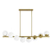Savoy House - 1-6524-8-322 - Eight Light Linear Chandelier - Turin - Warm Brass