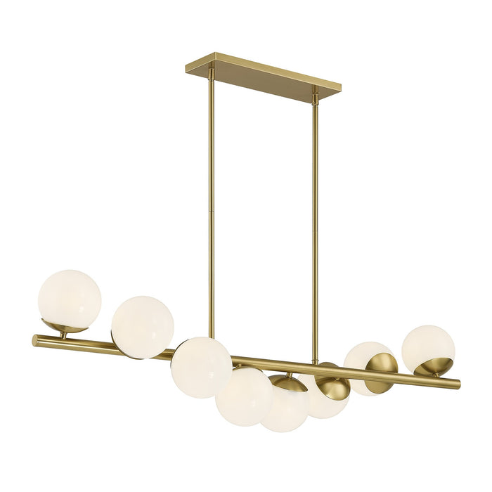 Savoy House - 1-6524-8-322 - Eight Light Linear Chandelier - Turin - Warm Brass