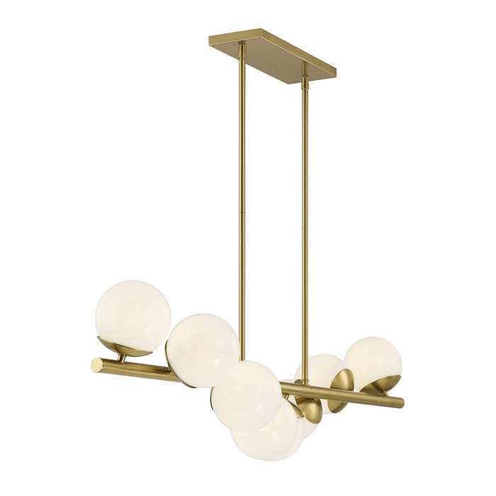 Savoy House - 1-6524-8-322 - Eight Light Linear Chandelier - Turin - Warm Brass