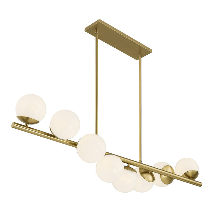Savoy House - 1-6524-8-322 - Eight Light Linear Chandelier - Turin - Warm Brass