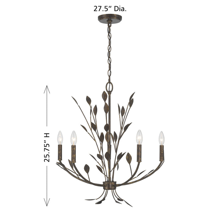 Savoy House - 1-6706-5-334 - Five Light Chandelier - Laska - Enchanted Bronze
