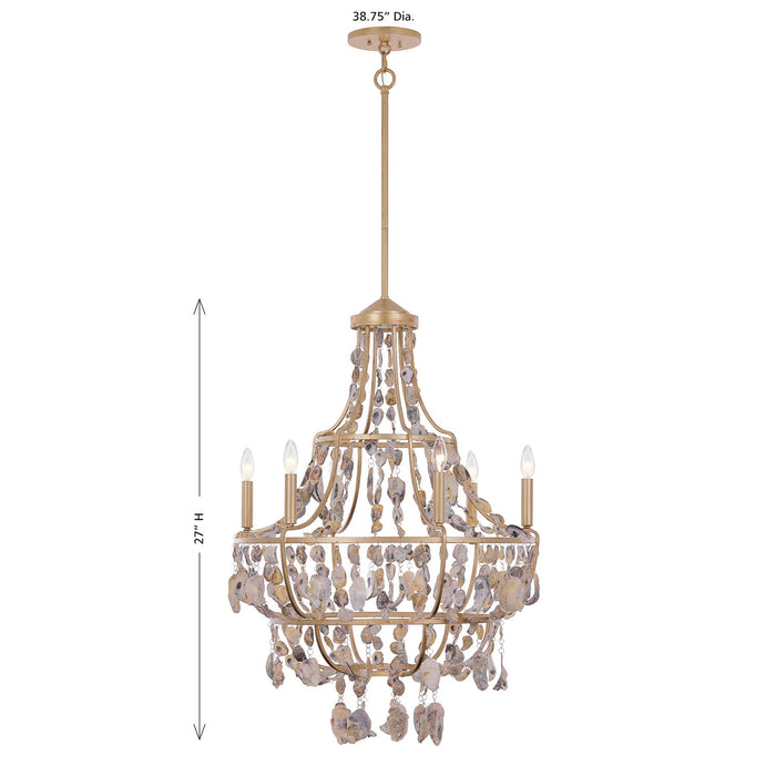 Savoy House - 1-8403-6-342 - Six Light Chandelier - Leanne - Chandon