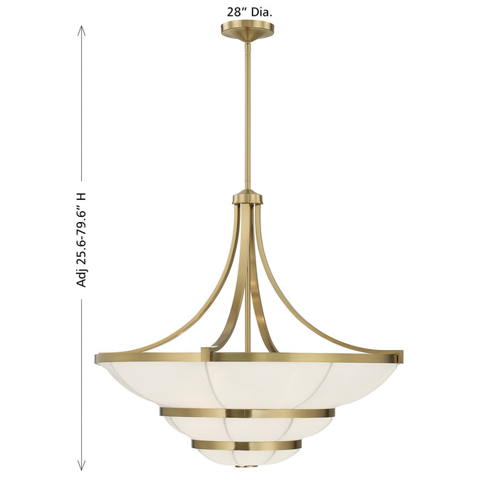 Savoy House - 1-9152-4-322 - Four Light Chandelier - Constantine - Warm Brass