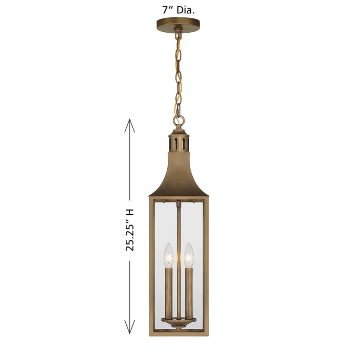Savoy House - 5-220-273 - Two Light Outdoor Hanging Lantern - Lancaster - Atlas Bronze