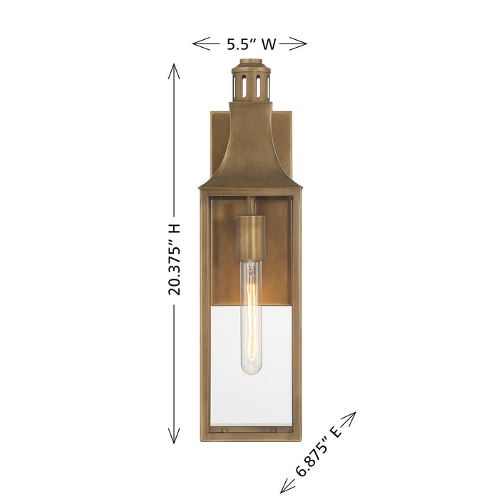 Savoy House - 5-223-273 - One Light Outdoor Wall Lantern - Lancaster - Atlas Bronze