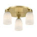 Savoy House - 6-1247-3-127 - Three Light Flush Mount - Baldwin - Noble Brass
