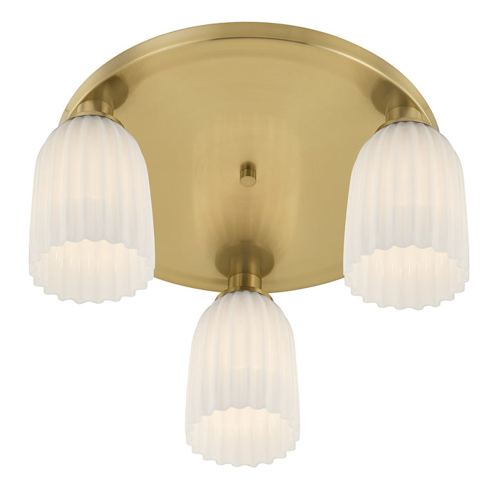 Savoy House - 6-1247-3-127 - Three Light Flush Mount - Baldwin - Noble Brass