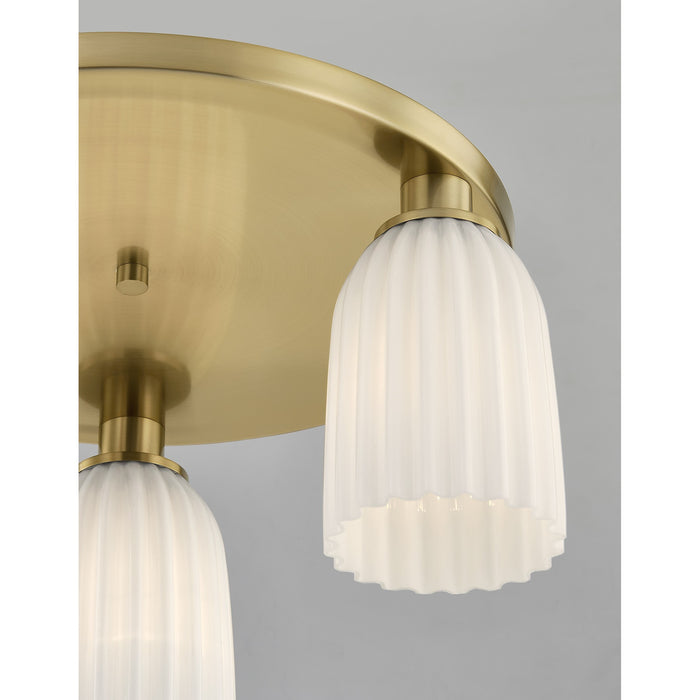 Savoy House - 6-1247-3-127 - Three Light Flush Mount - Baldwin - Noble Brass