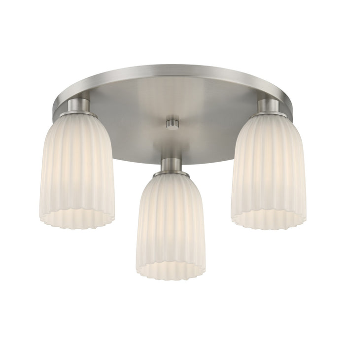 Savoy House - 6-1247-3-SN - Three Light Flush Mount - Baldwin - Satin Nickel