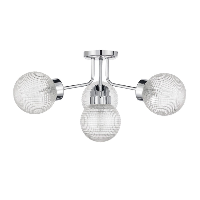 Savoy House - 6-3364-4-11 - Four Light Semi-Flush Mount - Coral - Chrome