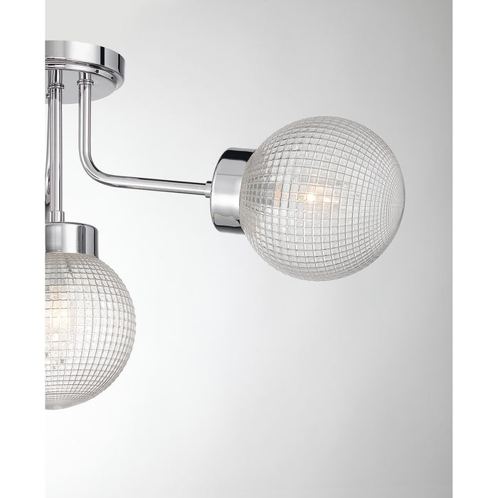 Savoy House - 6-3364-4-11 - Four Light Semi-Flush Mount - Coral - Chrome